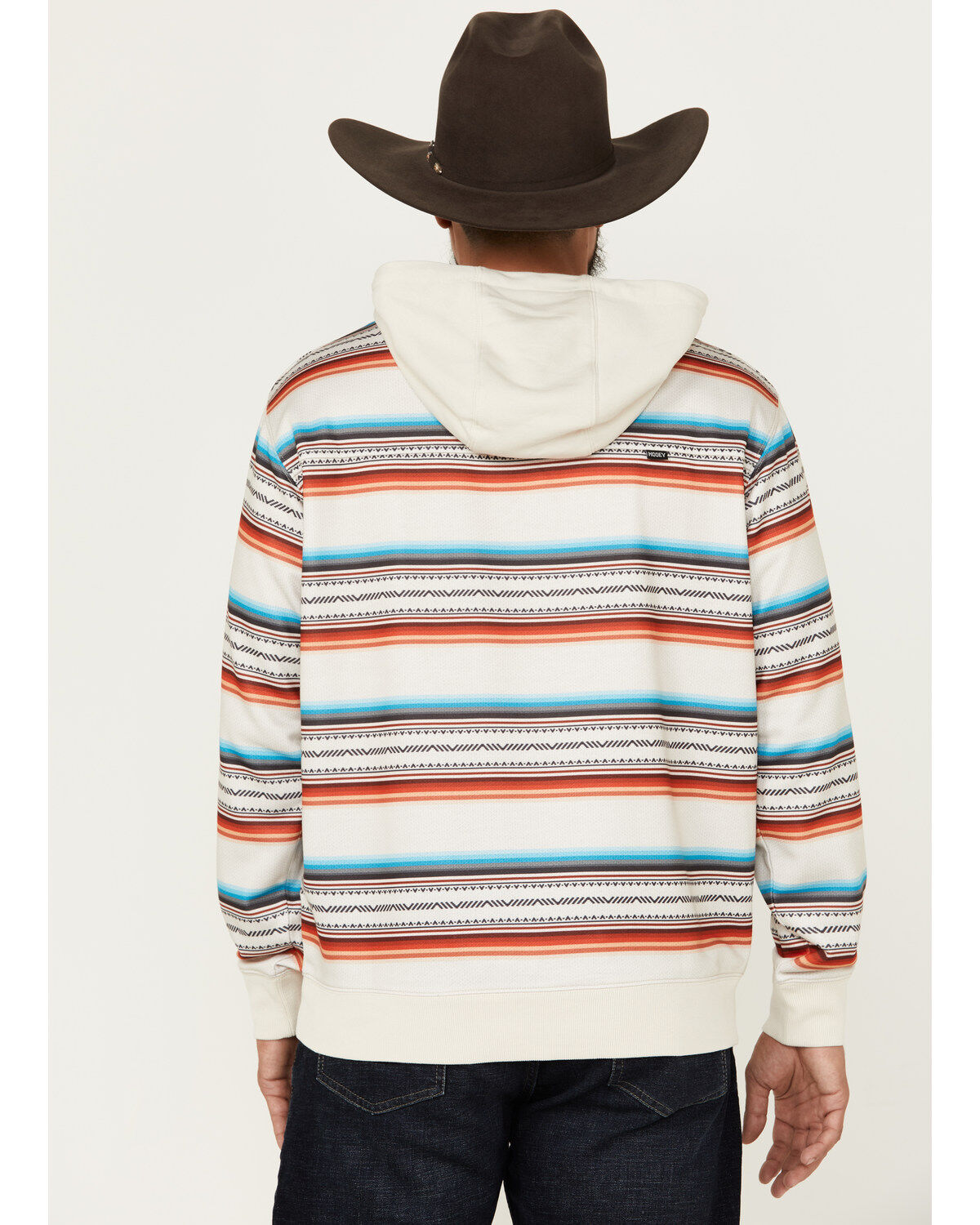 Hooey Men's Mesa Serape Striped Hooded Sweatshirt
