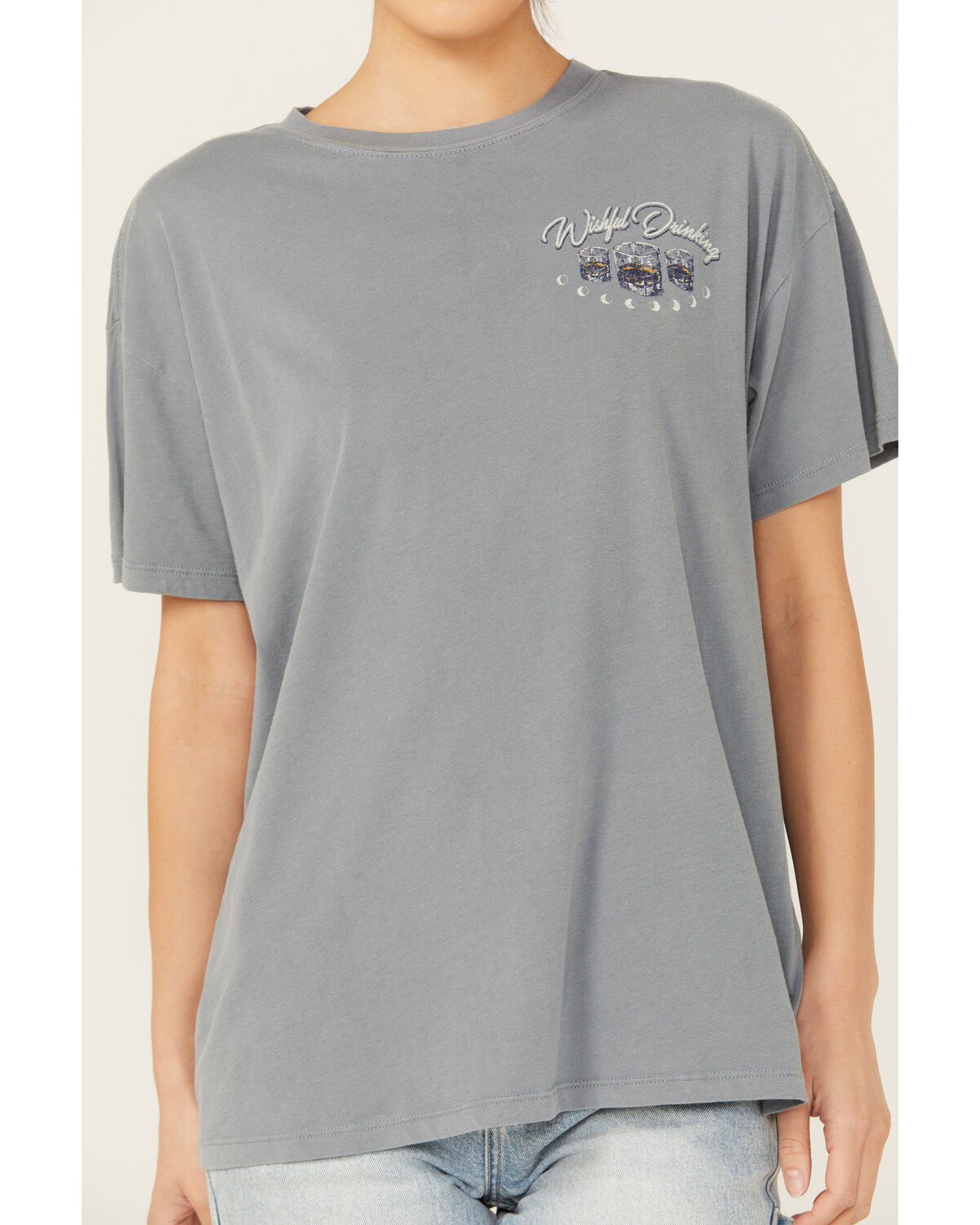 Cleo + Wolf Women's Wishful Drinking Oversized Short Sleeve Graphic Tee