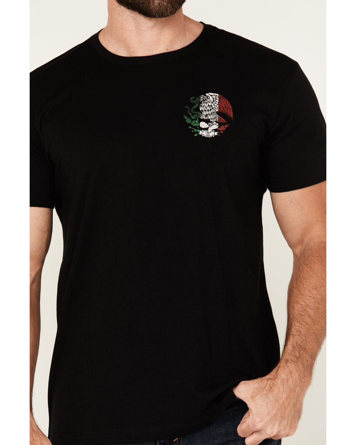 Moonshine Spirit Men's Eagle Skull Mexico Short Sleeve Graphic T-Shirt