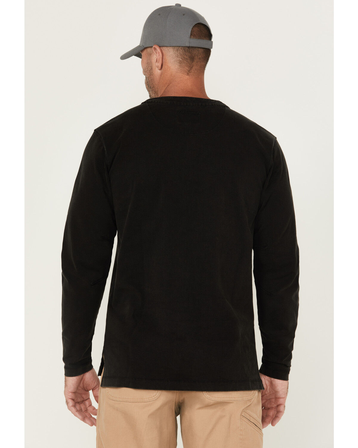 Thorogood Men's Heavyweight Vintage-Wash Long Sleeve Henley Shirt