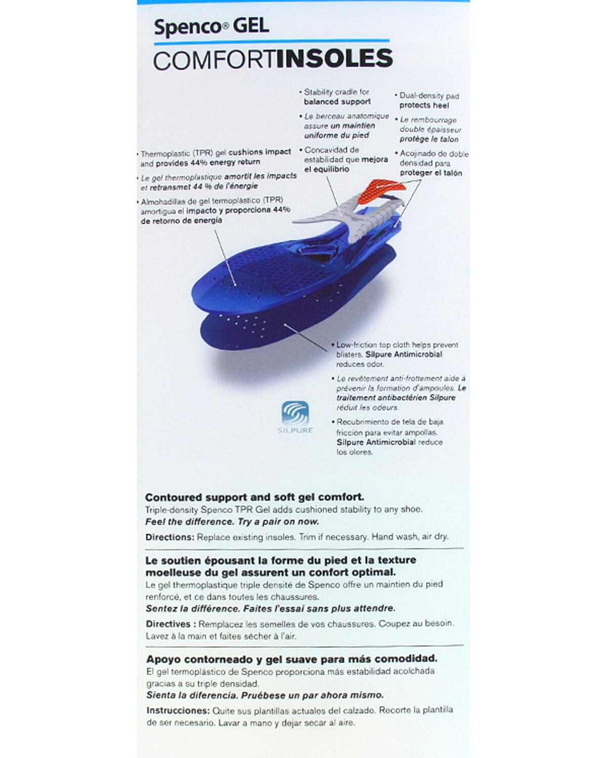 Spenco Gel Comfort Insoles