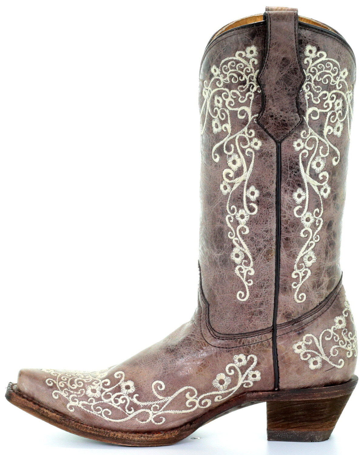 Corral Girls' Scroll Embroidery Western Boots