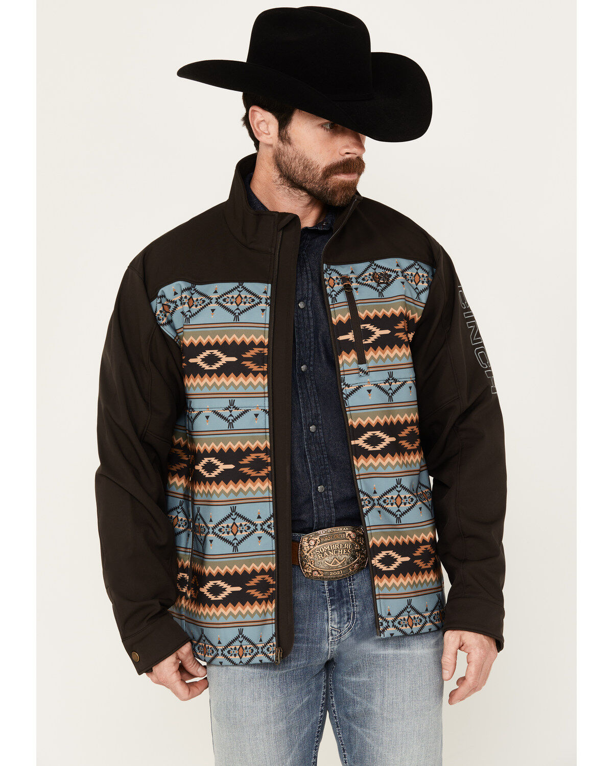 Cinch Men's Blocked Southwestern Softshell Jacket
