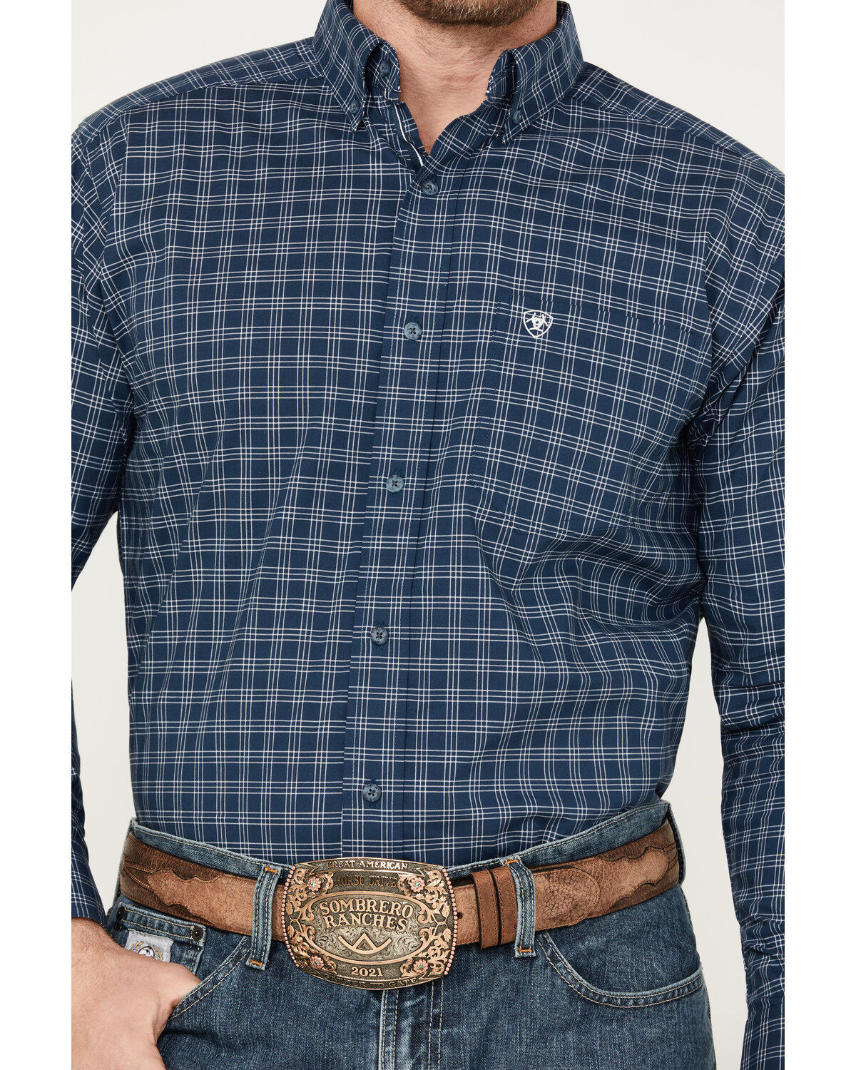 Ariat Men's Pro Series Karim Classic Fit Long Sleeve Button Down Western Shirt