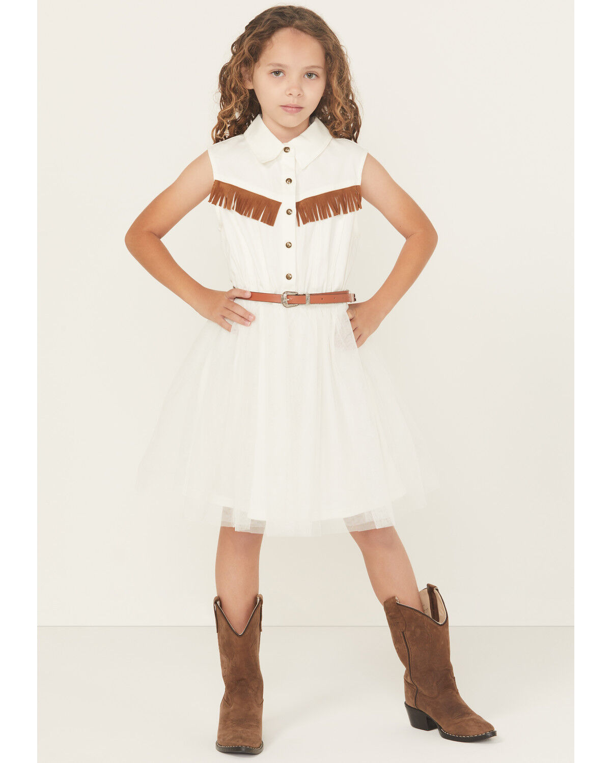 Sugar California Girls' Fringe Tutu Mini Dress