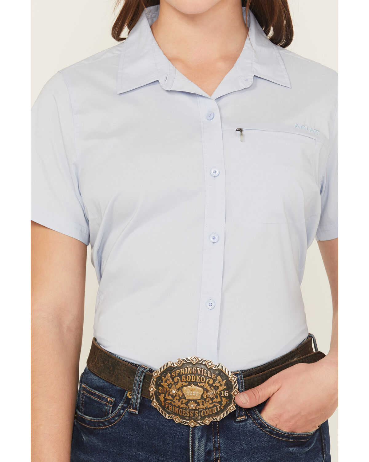 Ariat Women's VentTEK Solid Short Sleeve Button-Down Stretch Western Shirt