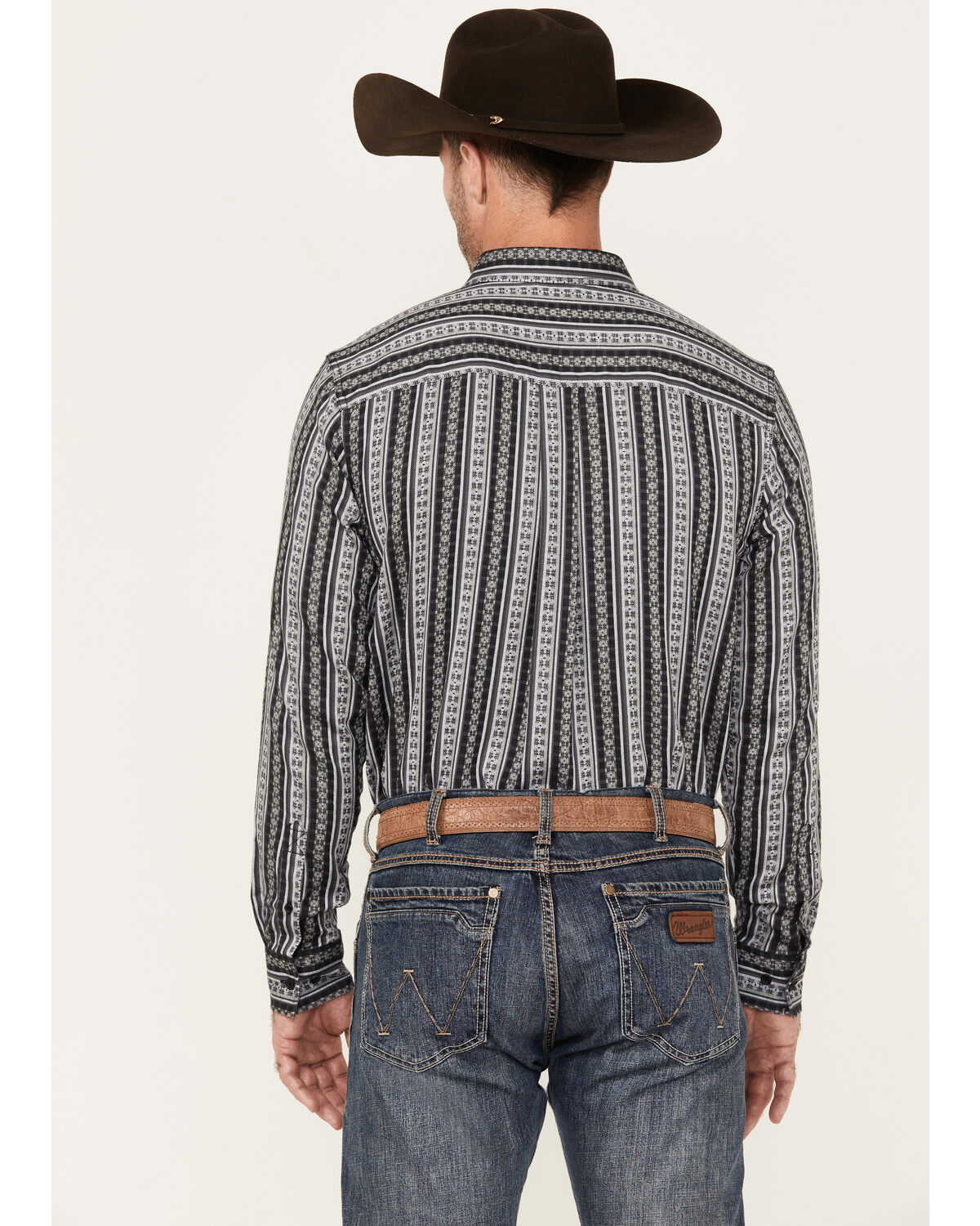 Cody James Men's Wiltern Striped Long Sleeve Button-Down Stretch Western Shirt