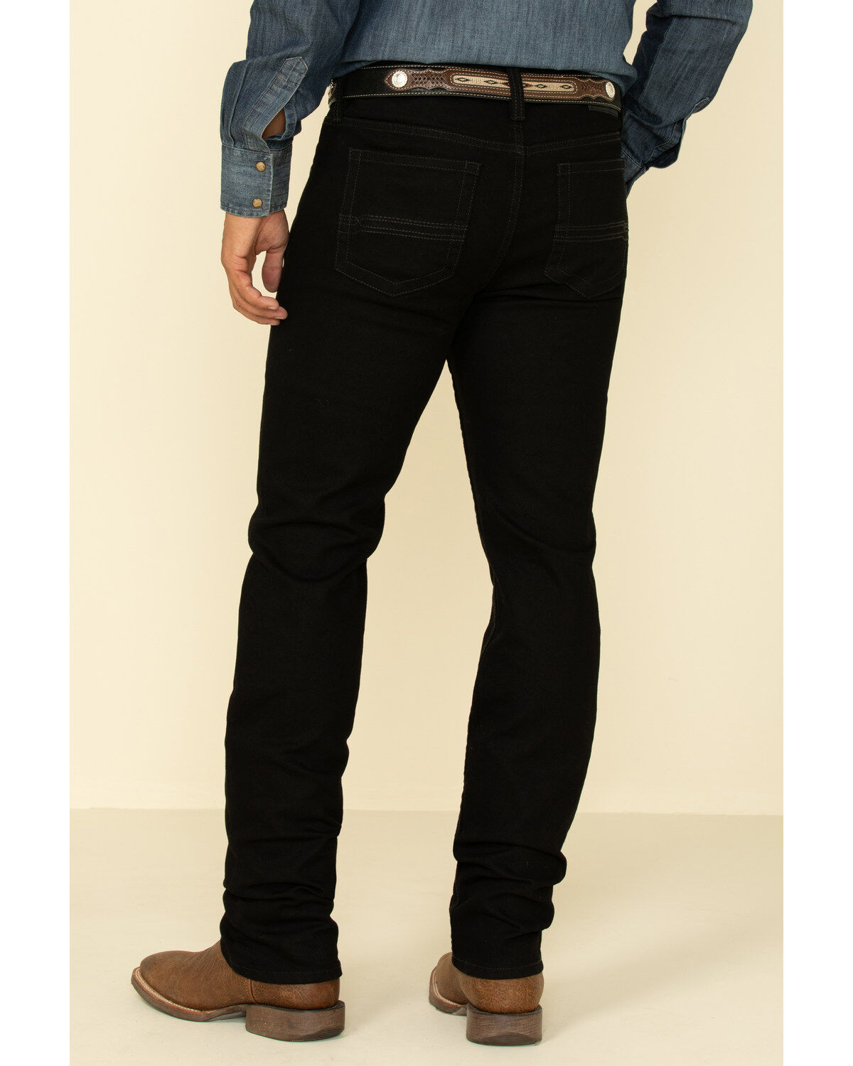Cody James Men's Night Rider Black Wash Slim Straight Stretch Denim Jeans
