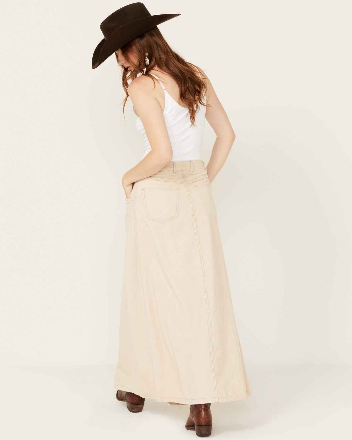 Free People Women's Come As You Are Corduroy Maxi Skirt