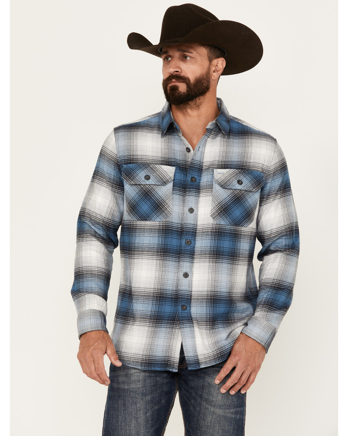Pendleton Men's Burnside Plaid Print Long Sleeve Button-Down Western Shirt