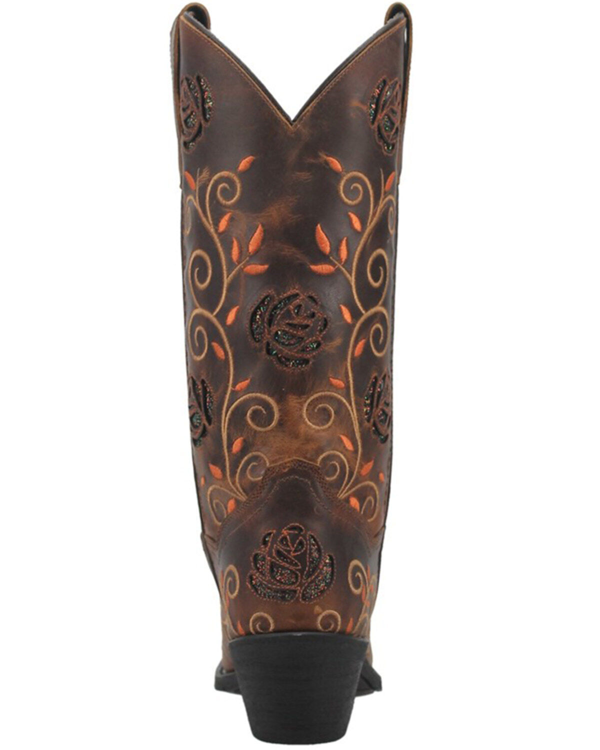 Laredo Women's Embroidered Leaf Western Performance Boots - Snip Toe