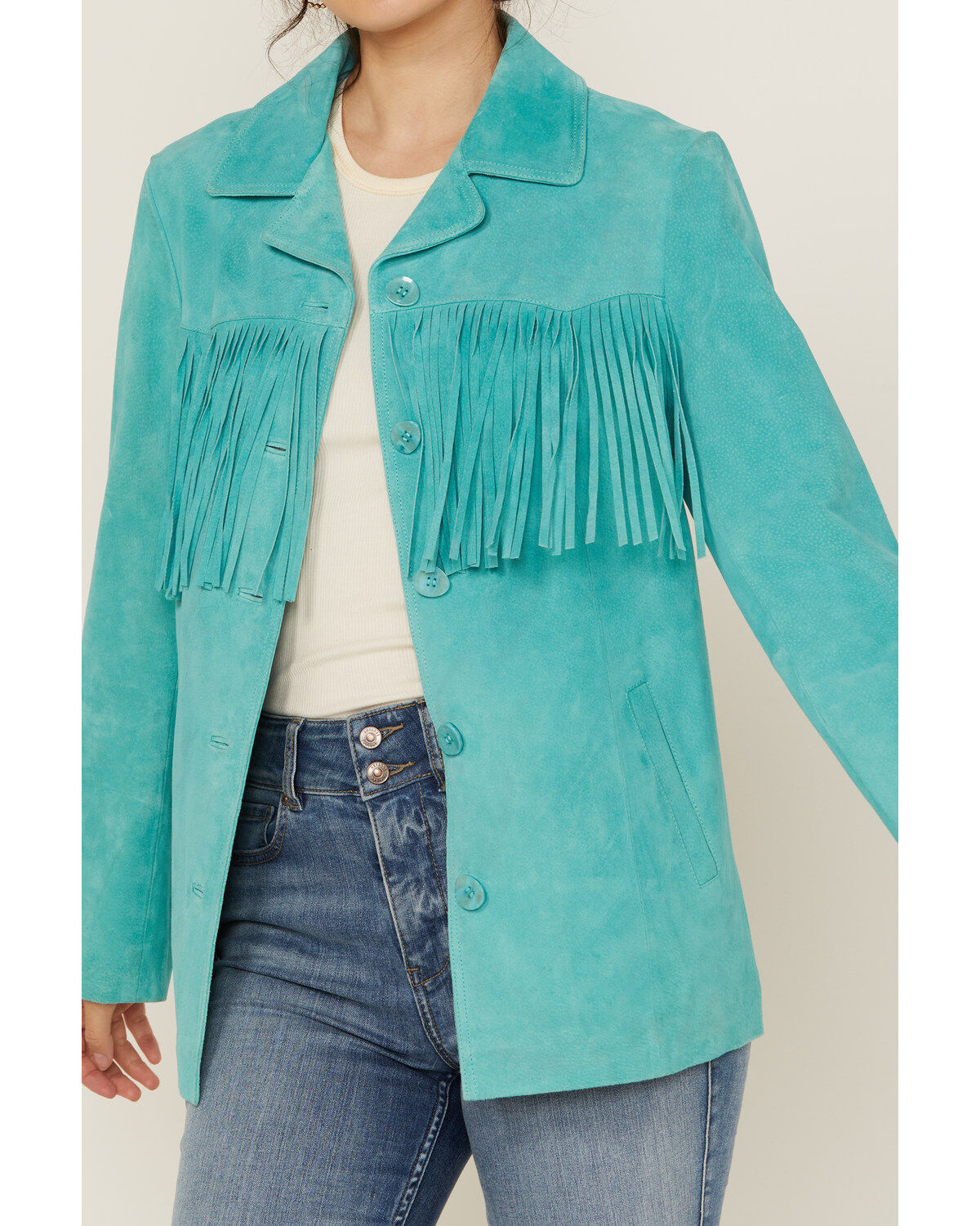 Scully Women's Solid Fringe Blazer
