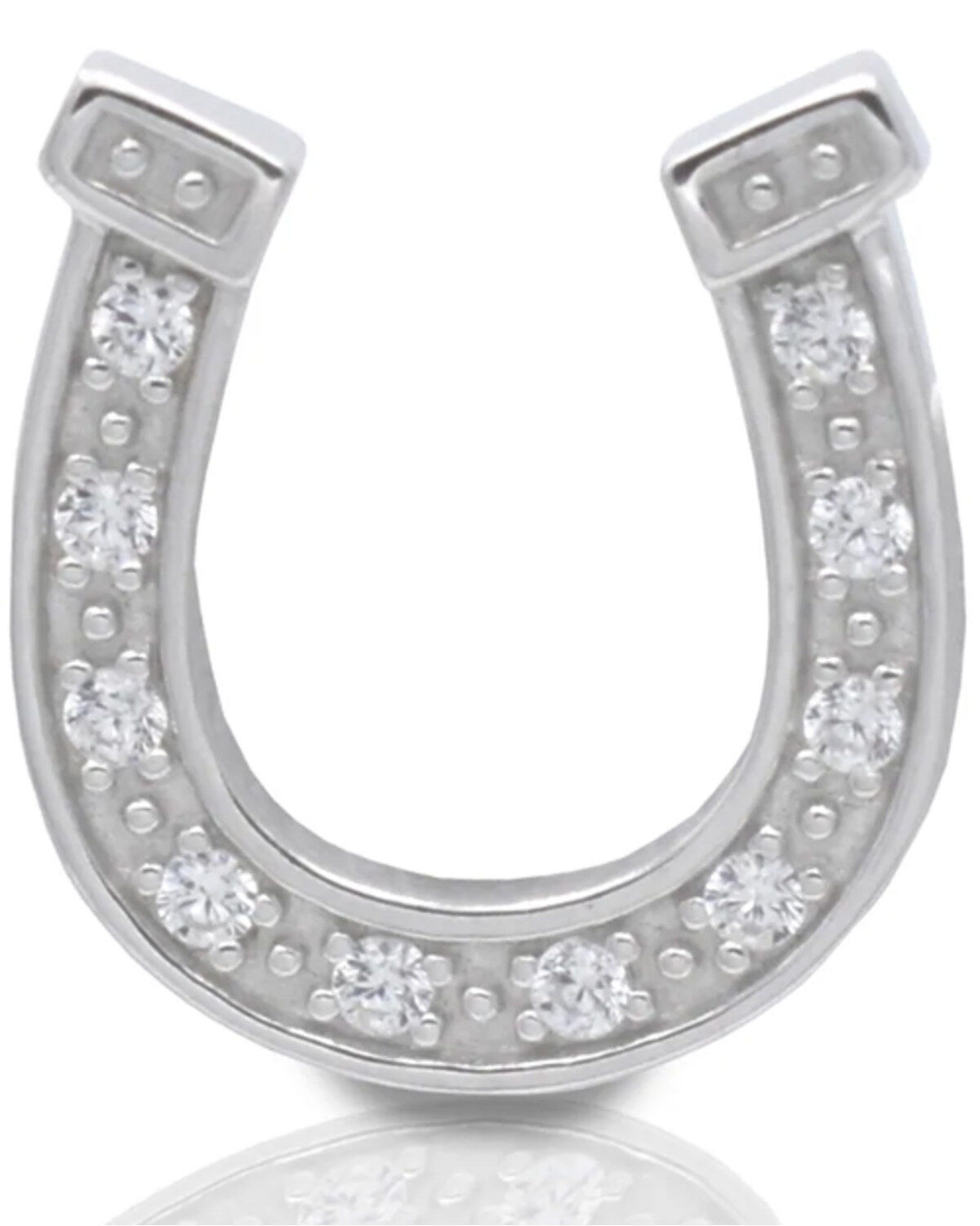Kelly Herd Men's Silver Detailed Horseshoe Tie Tack