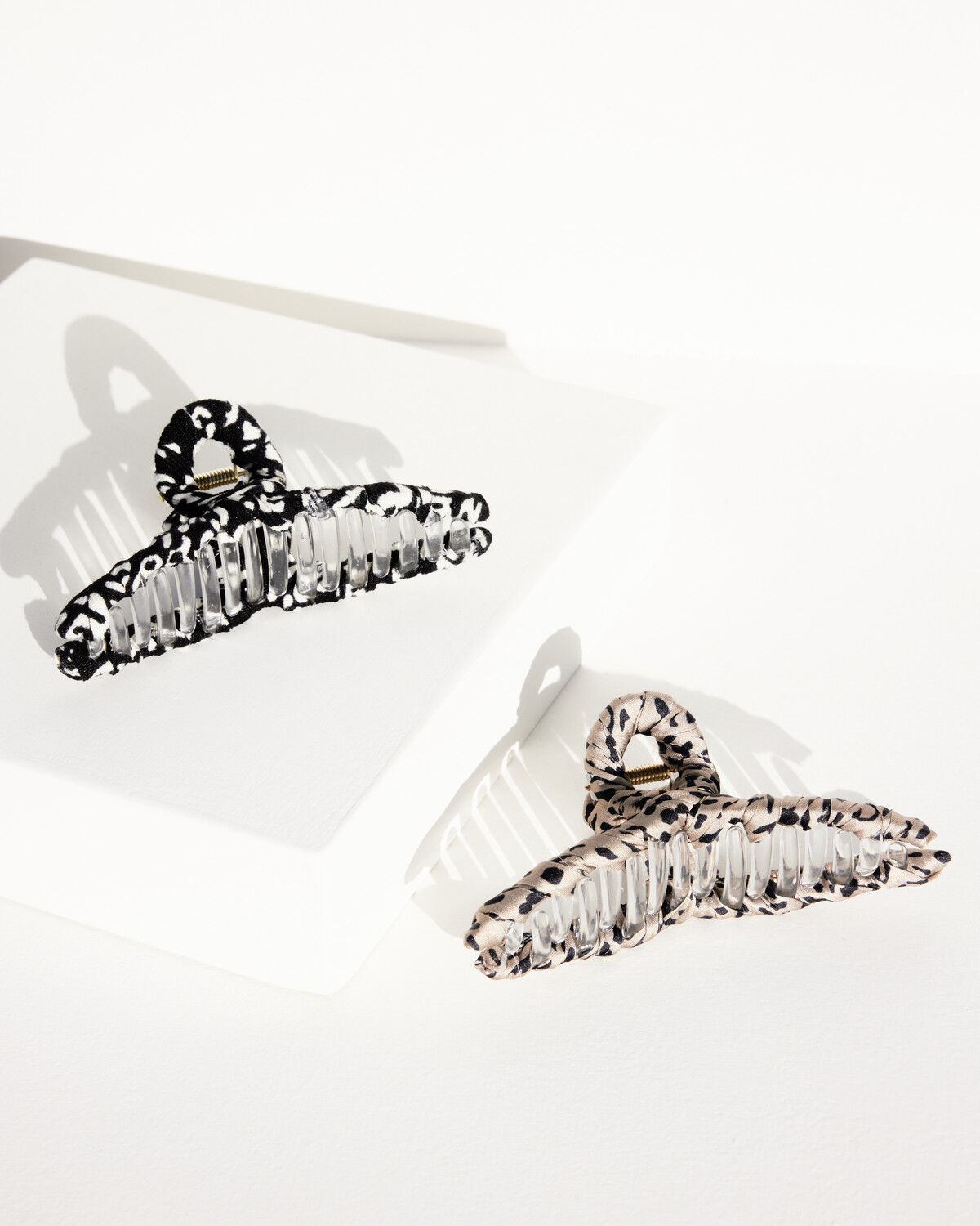 Shyanne Women's Animal Print Fabric Claw Clip Set - 2 Piece