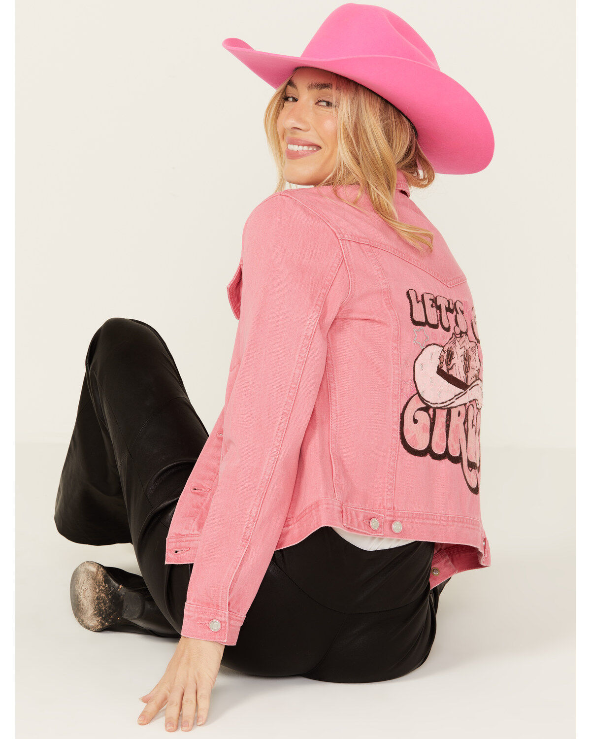 Grace in LA Women's Let's Go Girls Denim Jacket