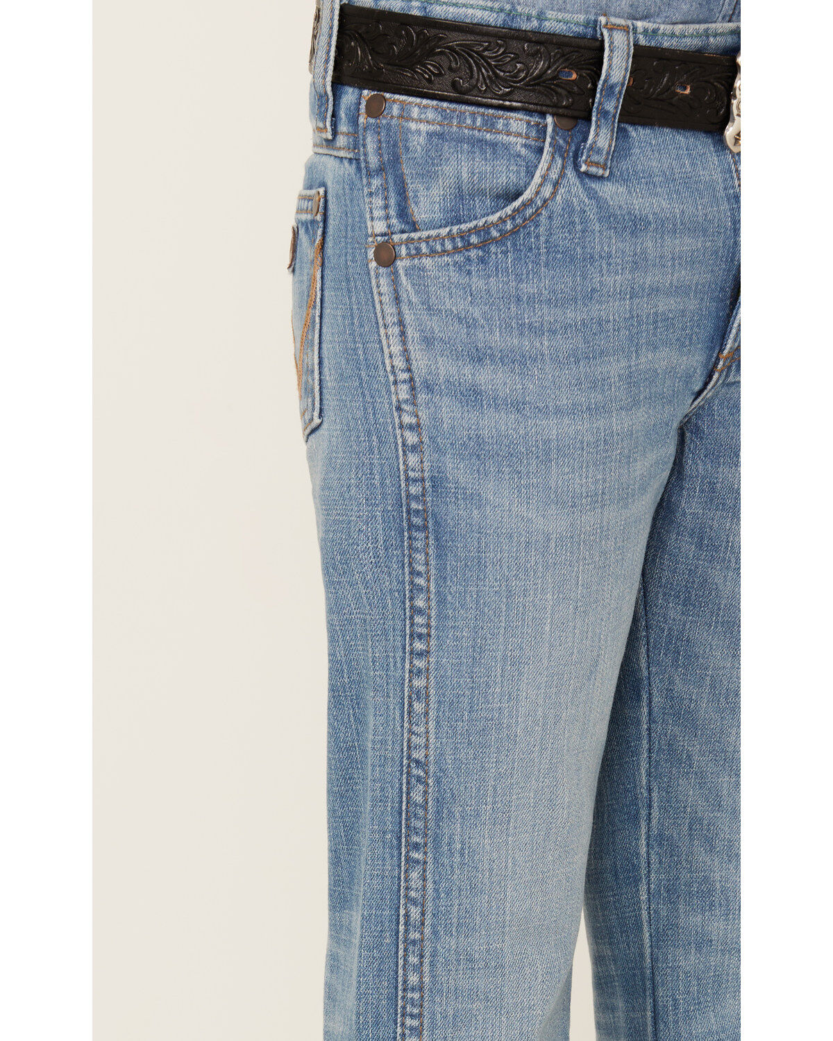 Wrangler Retro Little Boys' Barksdale Dark Wash Slim Straight Stretch Denim Jeans