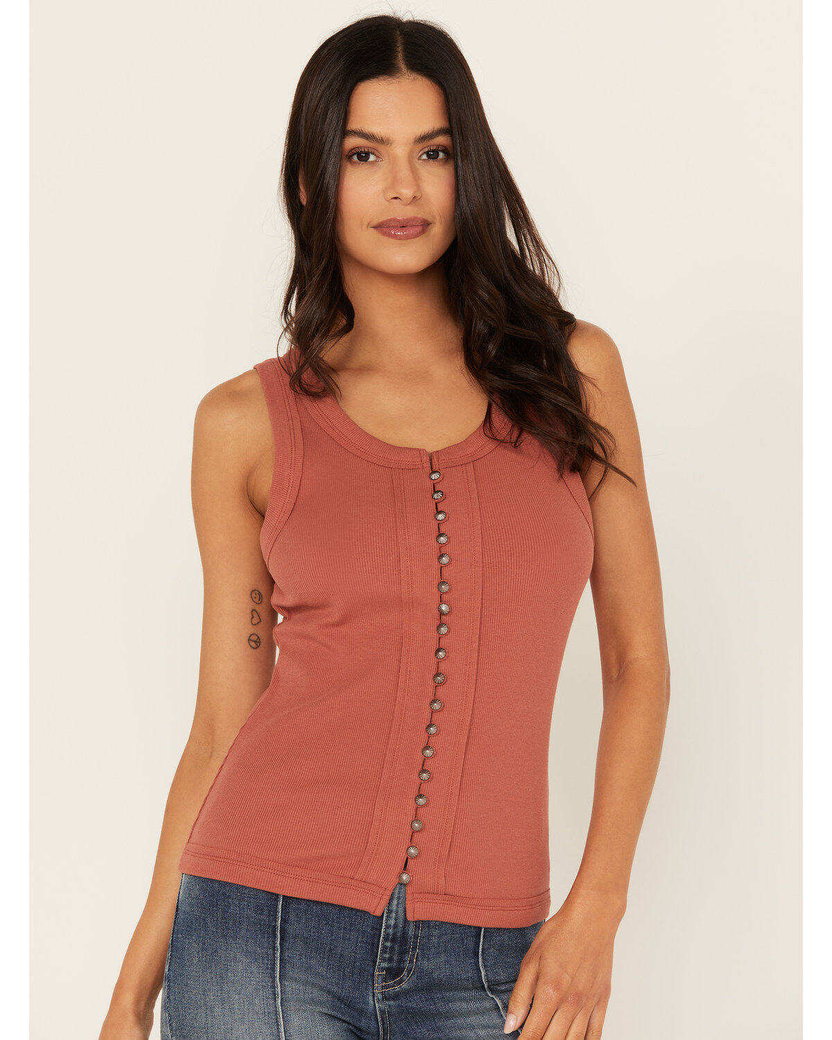 Idyllwind Women's Edna Button Front Ribbed Tank