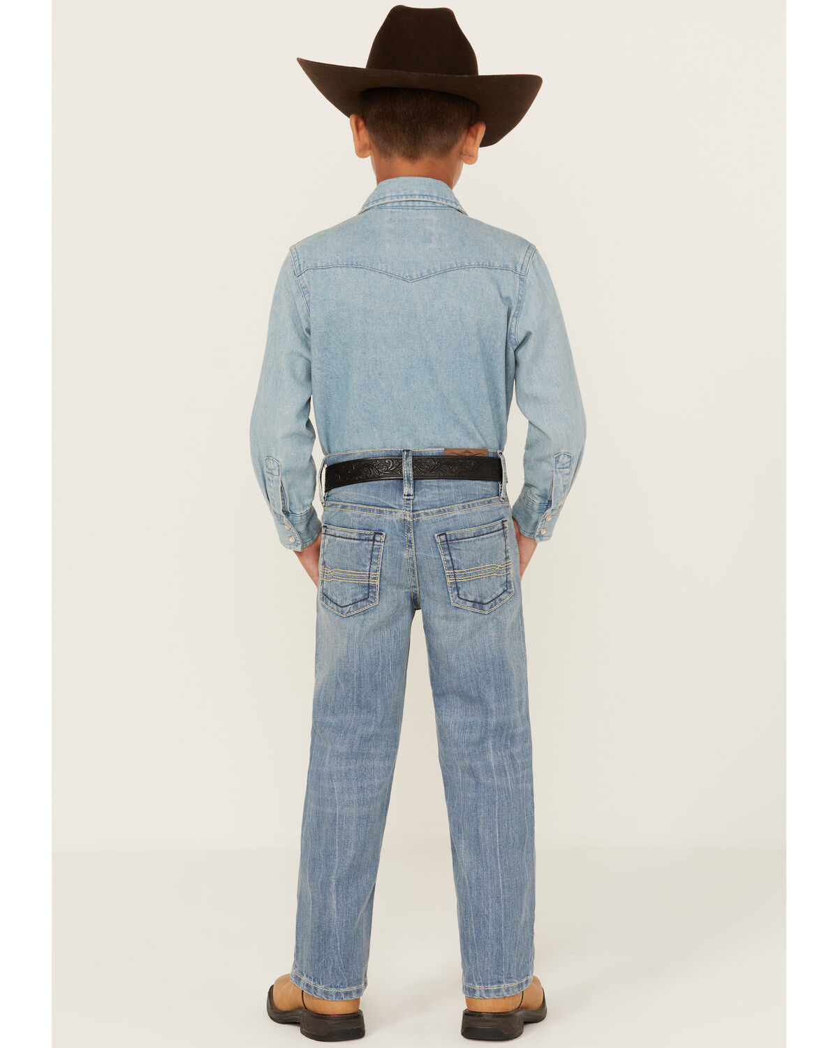 Cody James Little Boys' Cloverleaf Light Wash Slim Stretch Bootcut Jeans