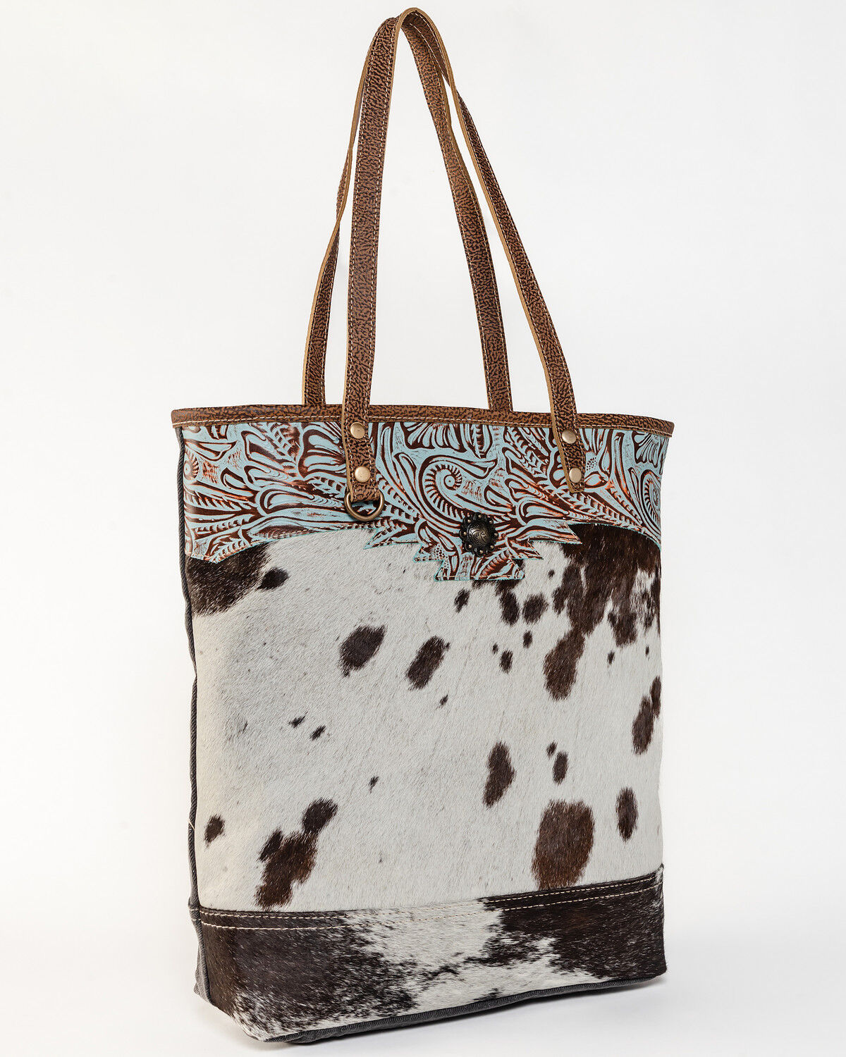 Myra Bag Women's Sooty Specks Canvas & Hair-On Tote