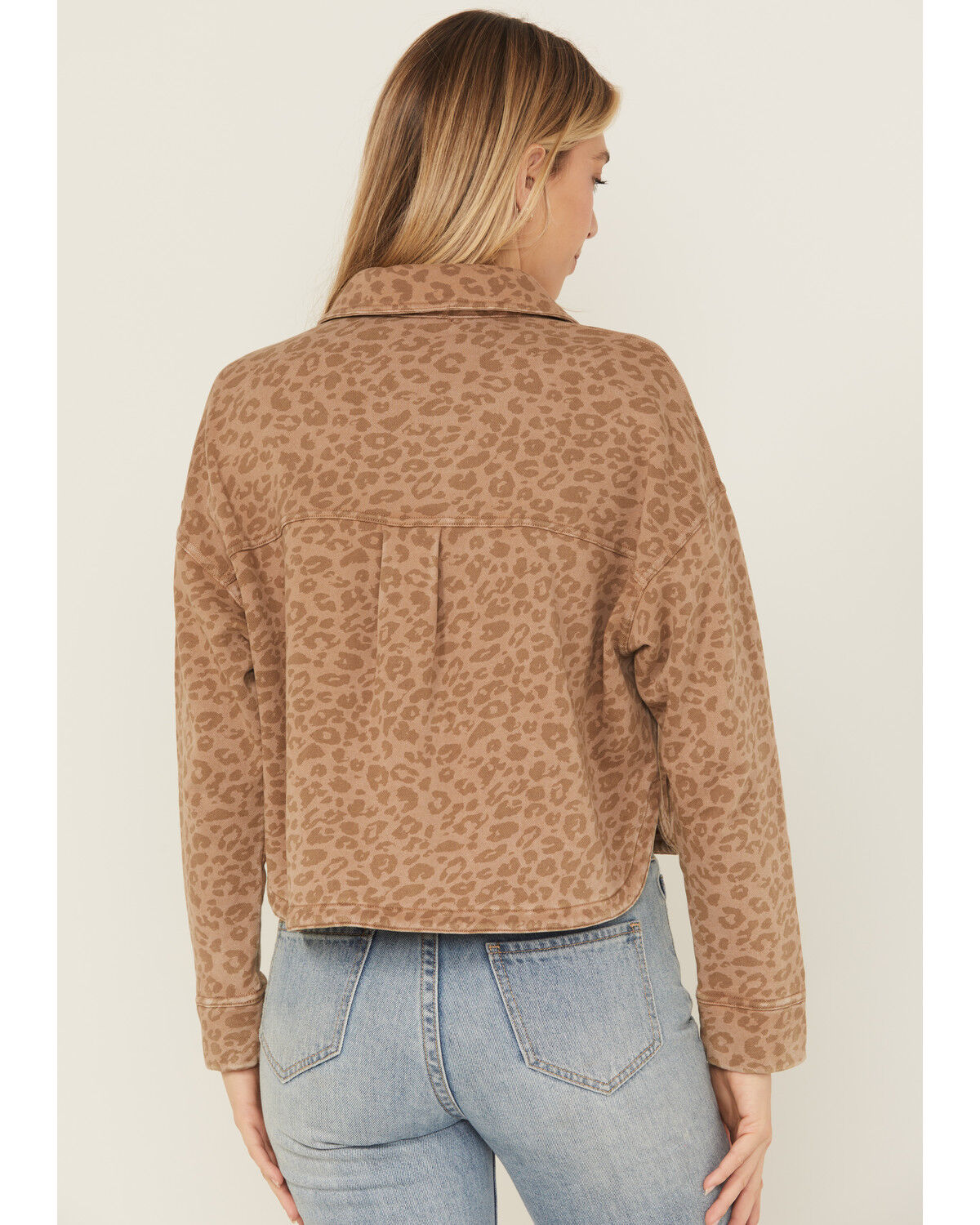 White Crow Women's Leopard Print Button-Down Shacket