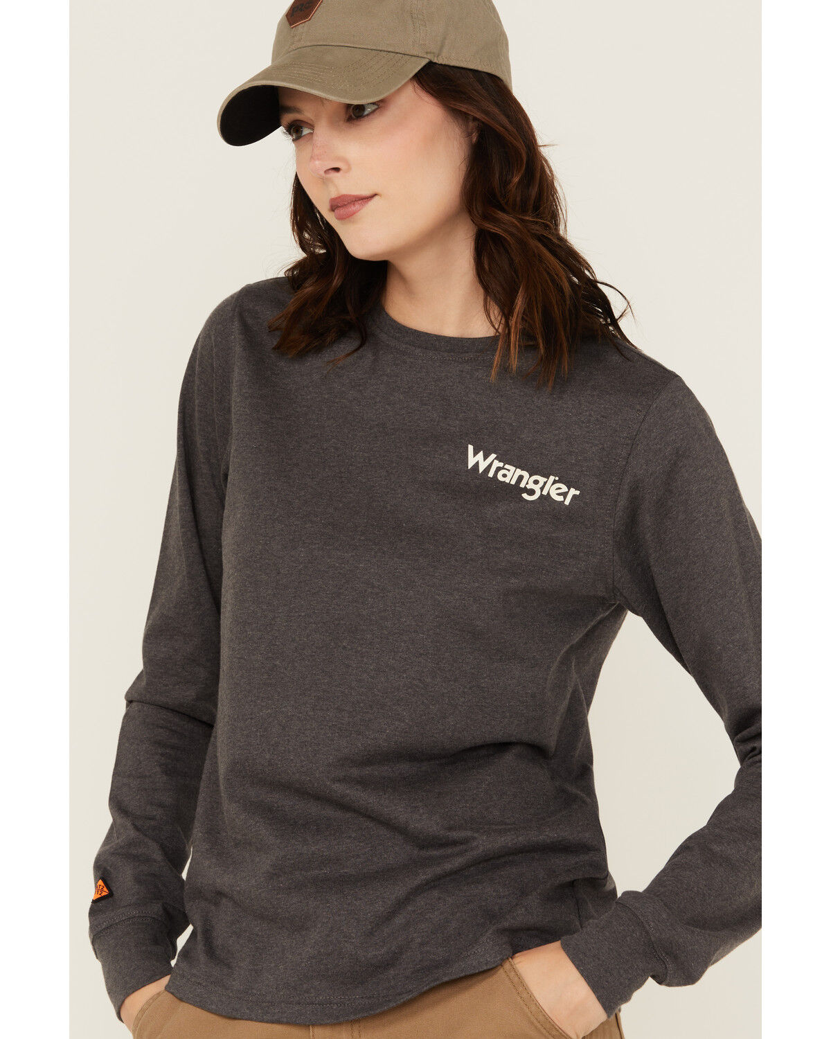 Wrangler Women's FR Eagle Long Sleeve Graphic Work T-Shirt