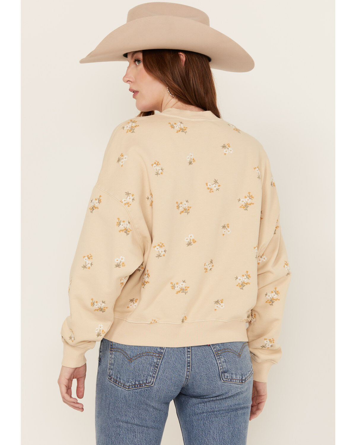 Driftwood Women's Ditsy Flower Embroidered Sweatshirt