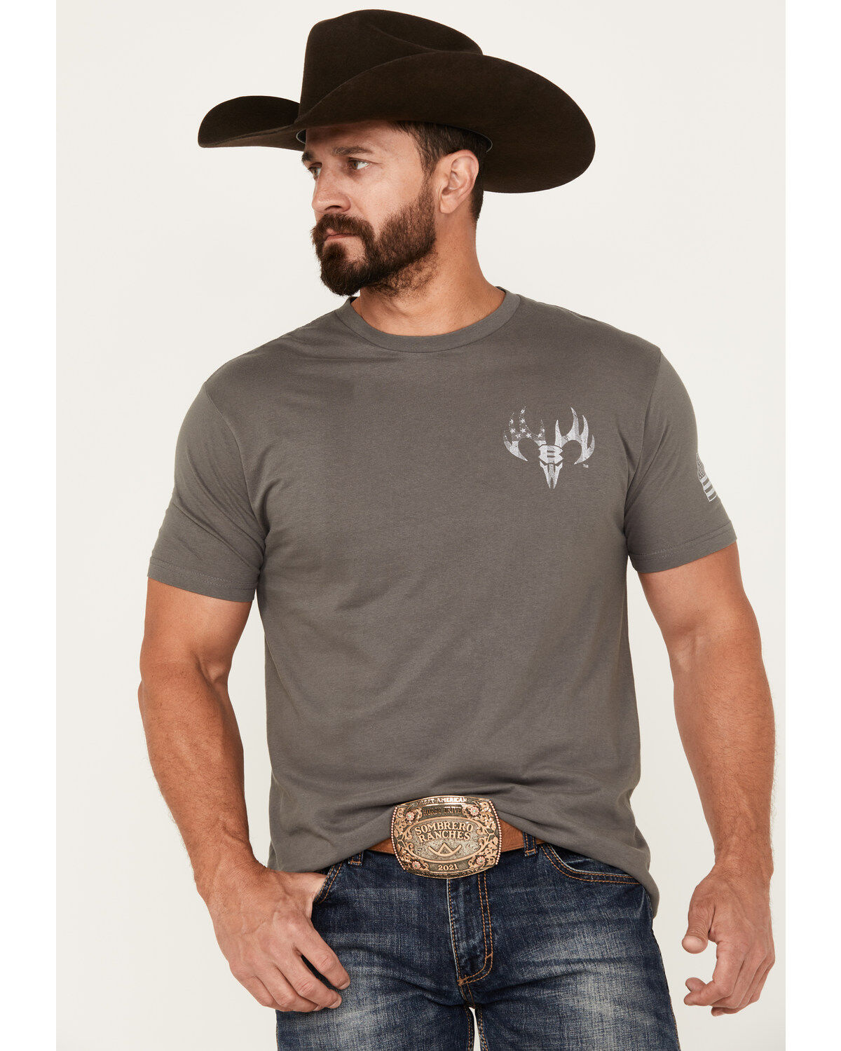 Buckwear Men's Belong To The Brave Short Sleeve Graphic T-Shirt