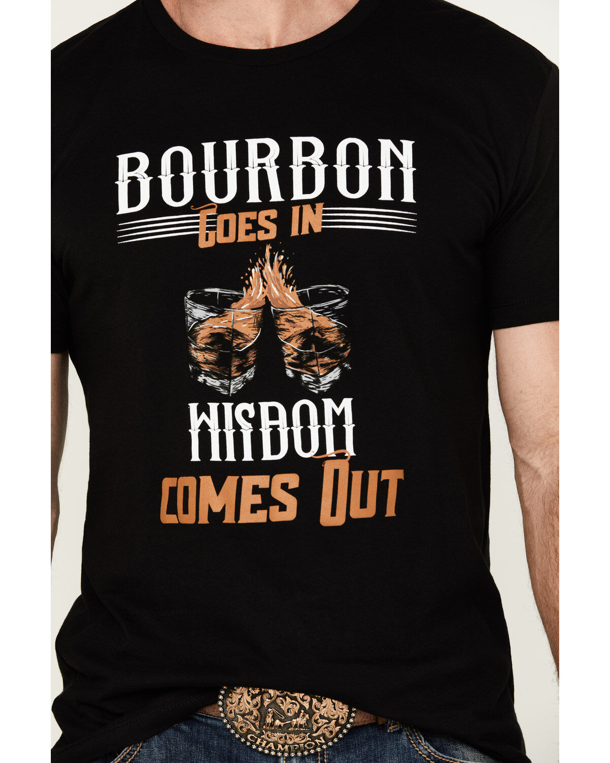 Cody James Men's Bourbon Wisdom Short Sleeve Graphic T-Shirt