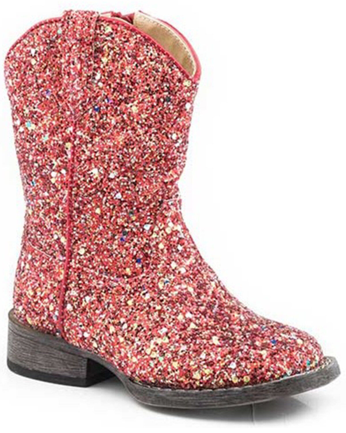 Roper Toddler Girls' Glitter Galore Western Boots - Broad Square Toe