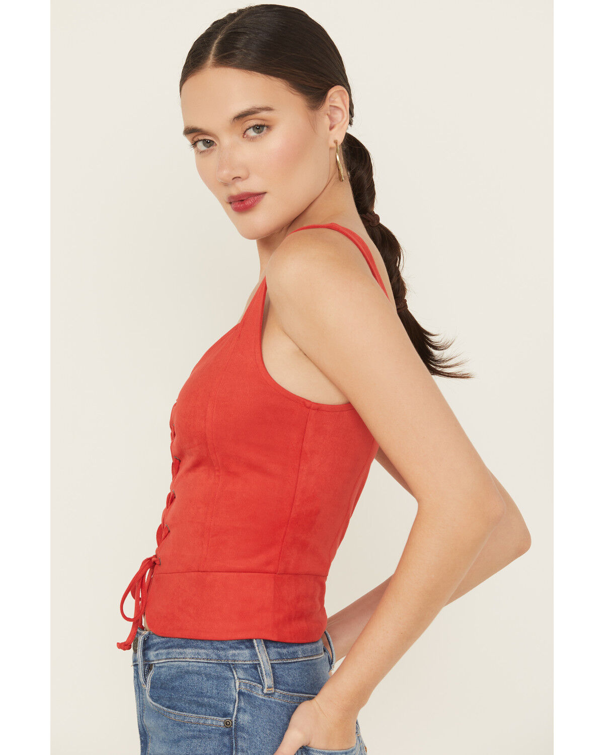 Idyllwind Women's Eastland Faux Suede Lace-Up Corset