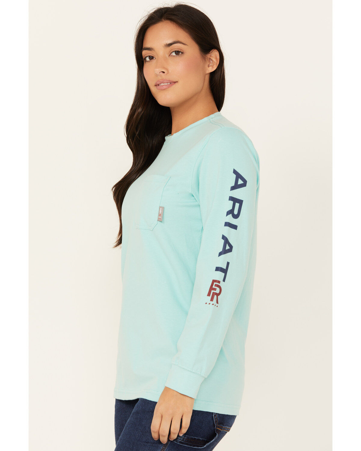 Ariat Women's FR Stretch Logo Long Sleeve Work Shirt