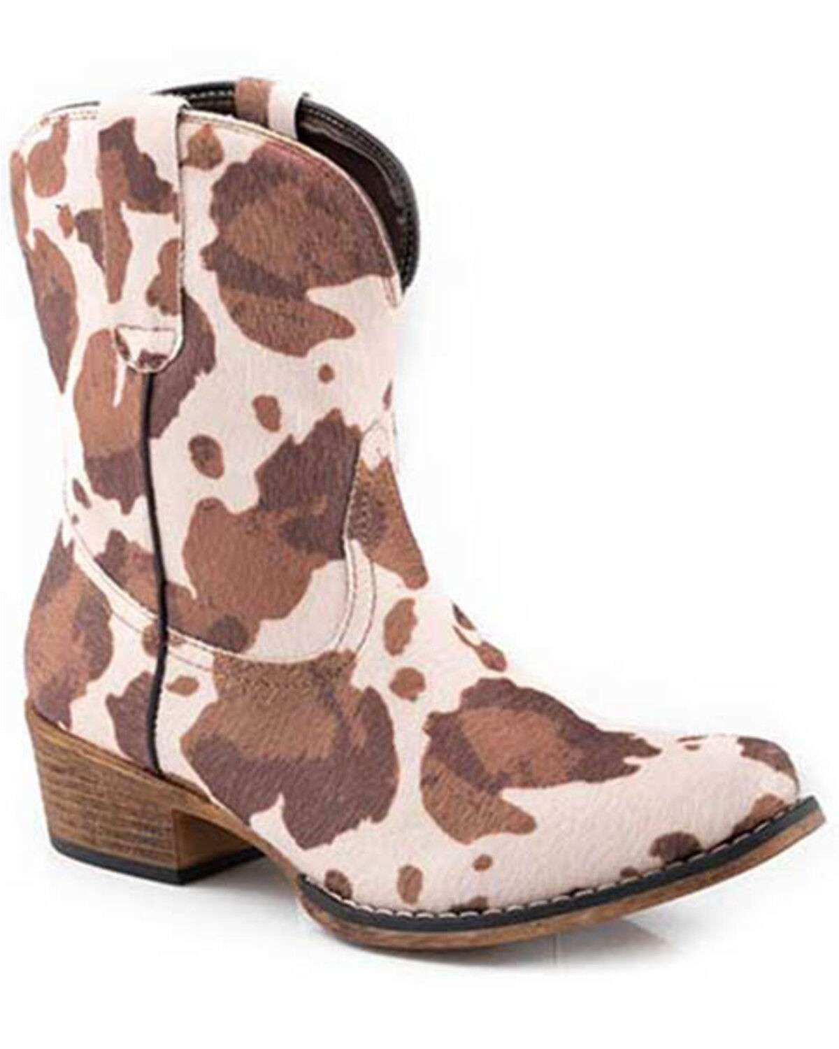 Roper Women's Emma Cow Print Western Boots - Snip Toe