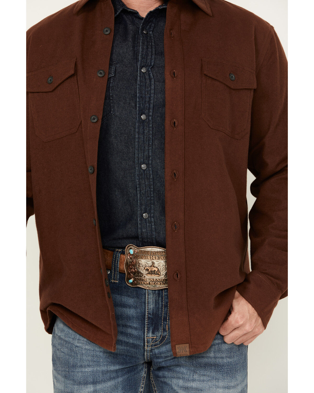 Dakota Grizzly Men's Major Solid Long Sleeve Button-Down Western Shirt