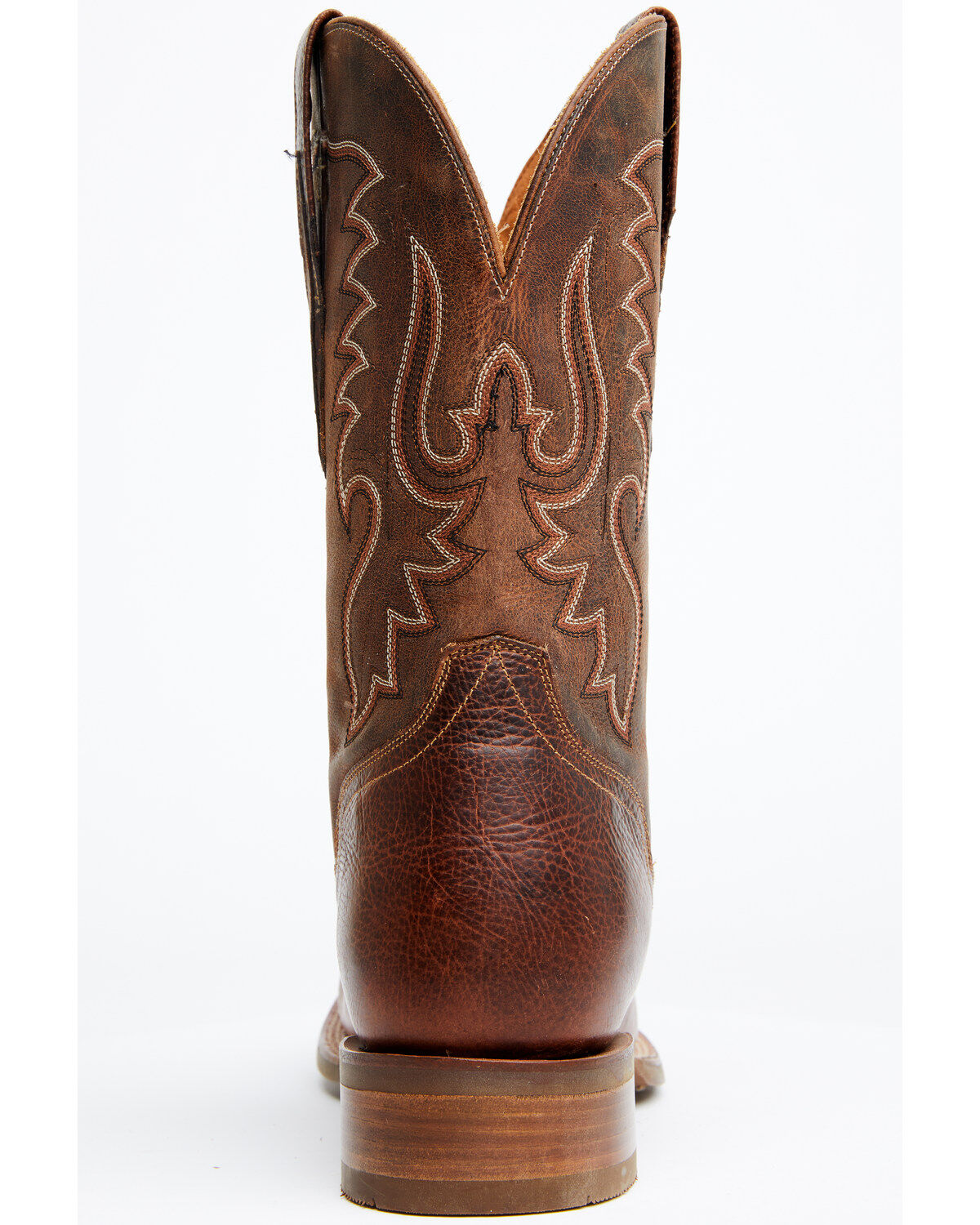 El Dorado Men's Rust Bison Western Boots - Broad Square Toe