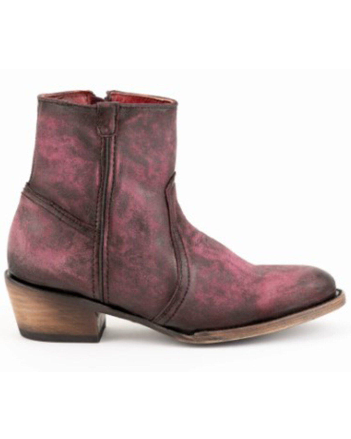 Ferrini Women's Stacey Leather Ankle Booties - Round Toe