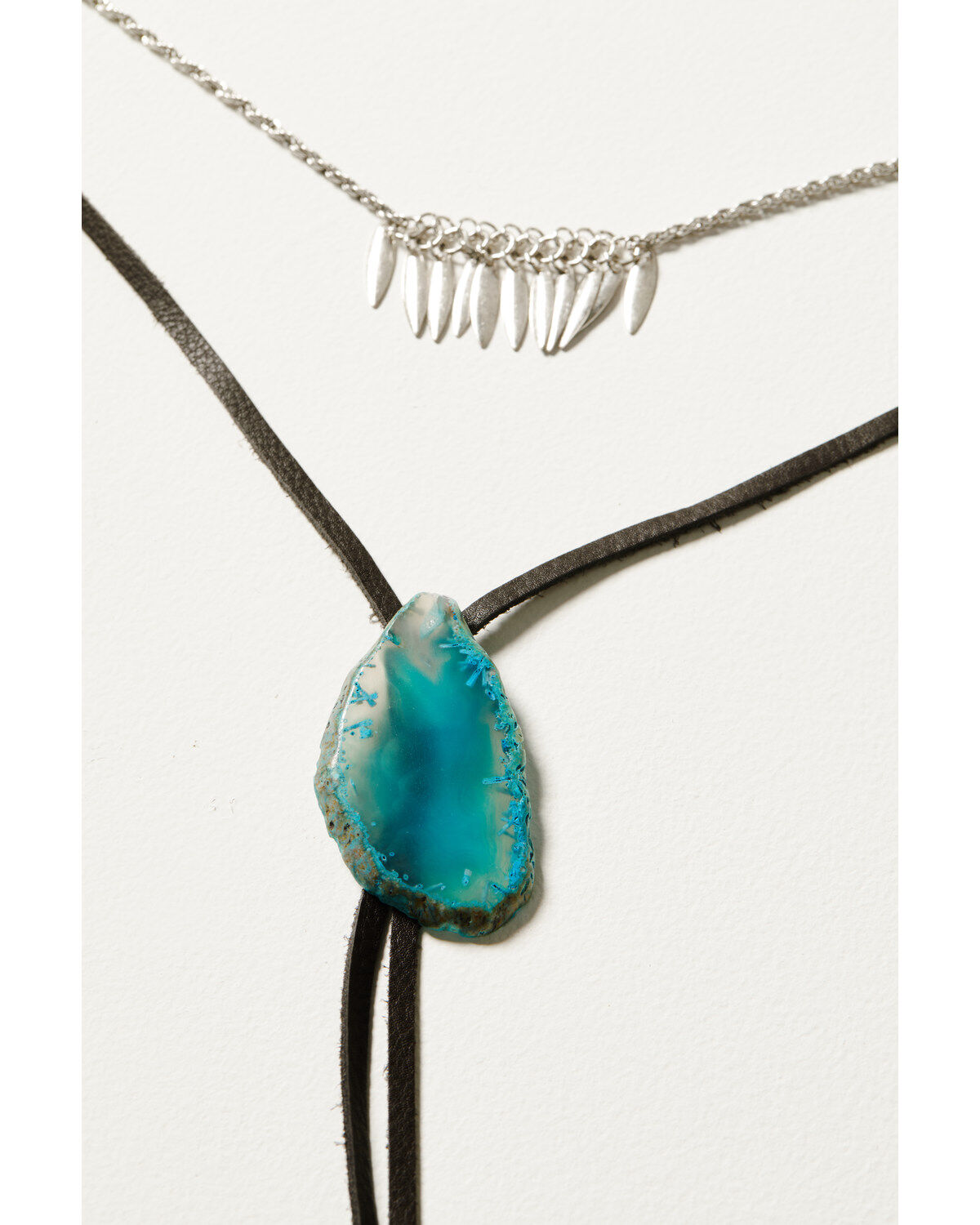 Shyanne Women's Monument Valley Blue Agate Stone Necklace