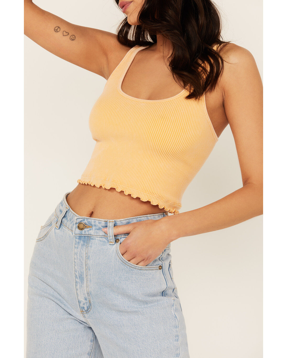 Fornia Women's Ribbed Lettuce Edge Brami