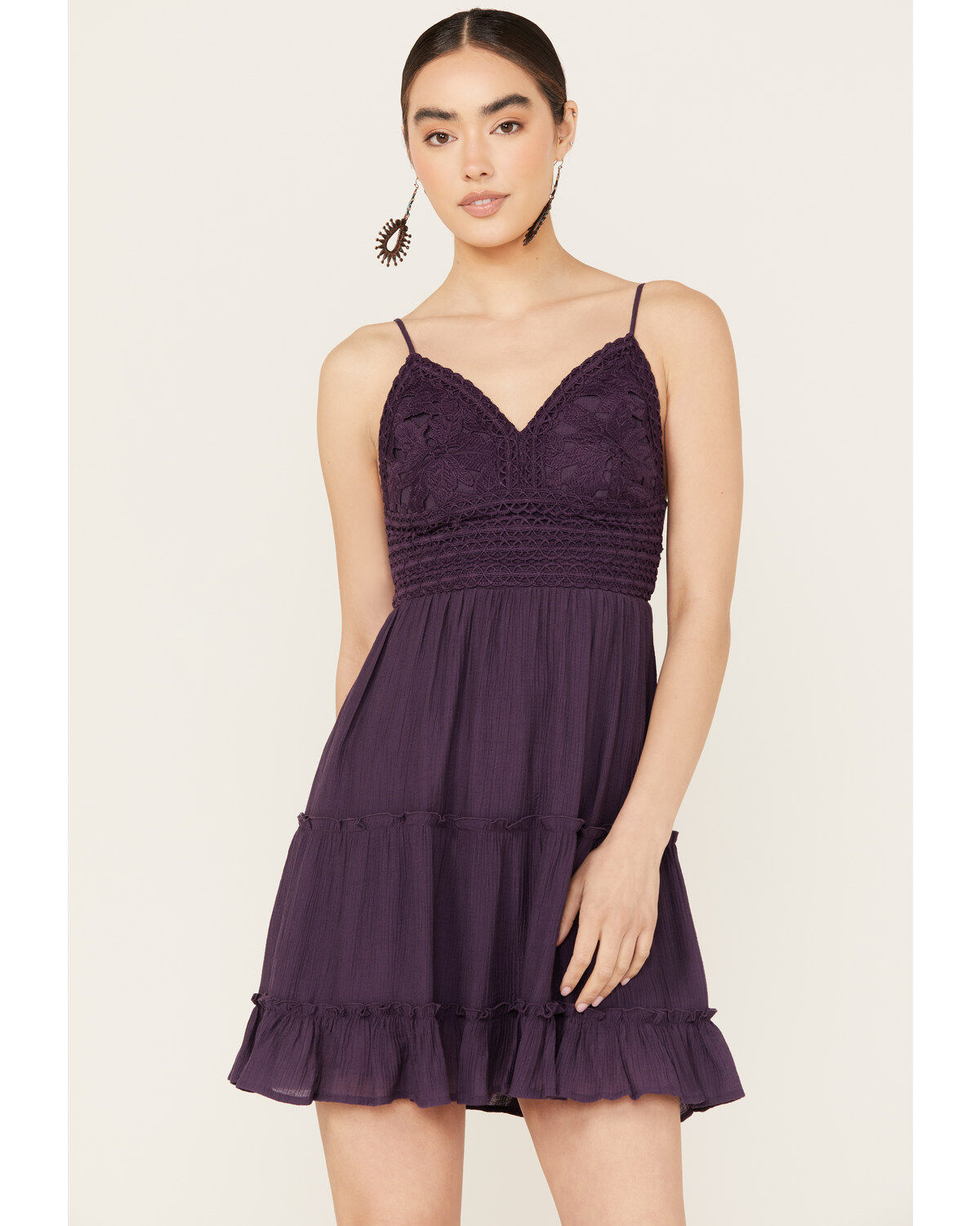 Shyanne Women's Lace Crochet Mini Dress