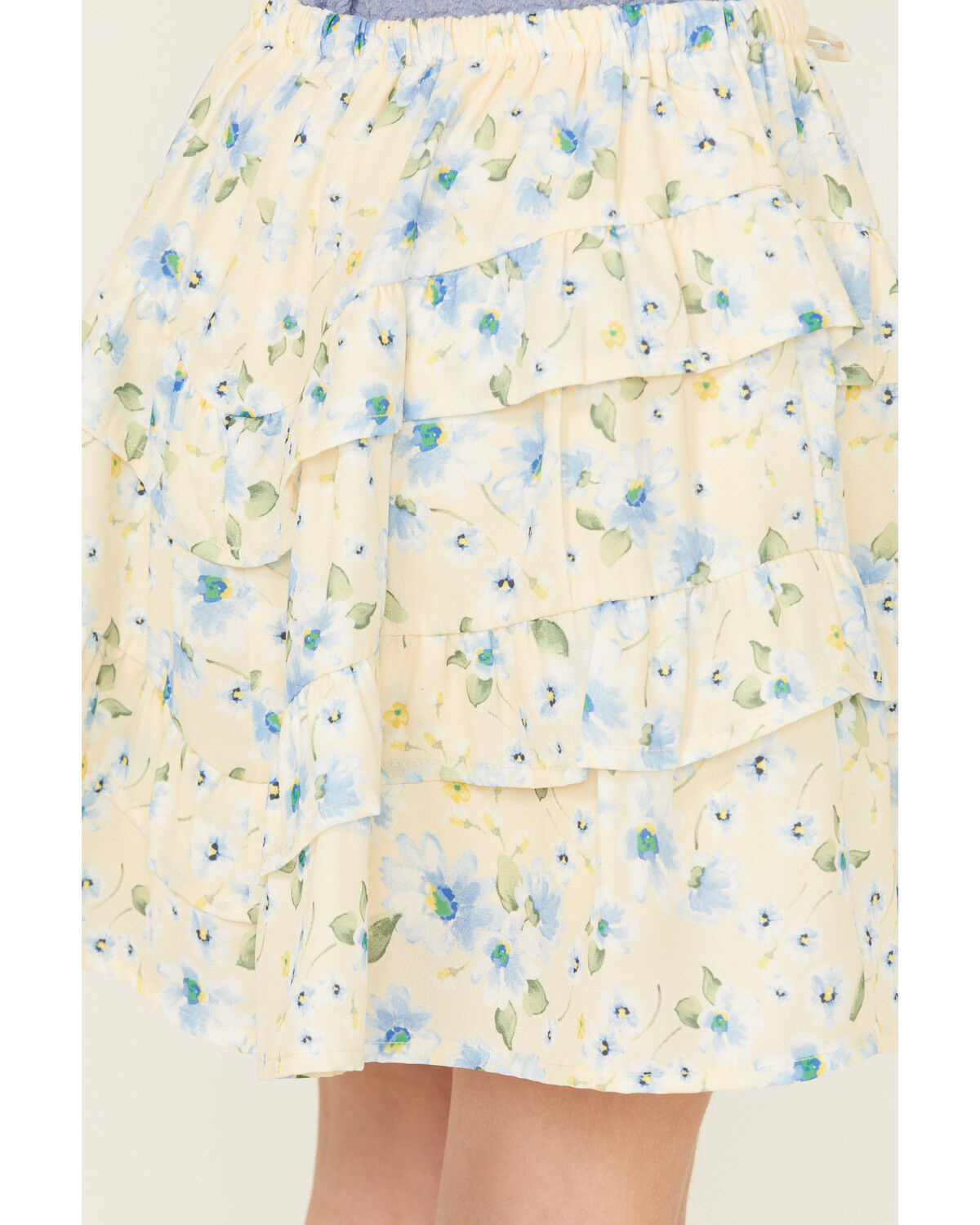 Trixxi Girls' Floral Print Ruffle Skirt