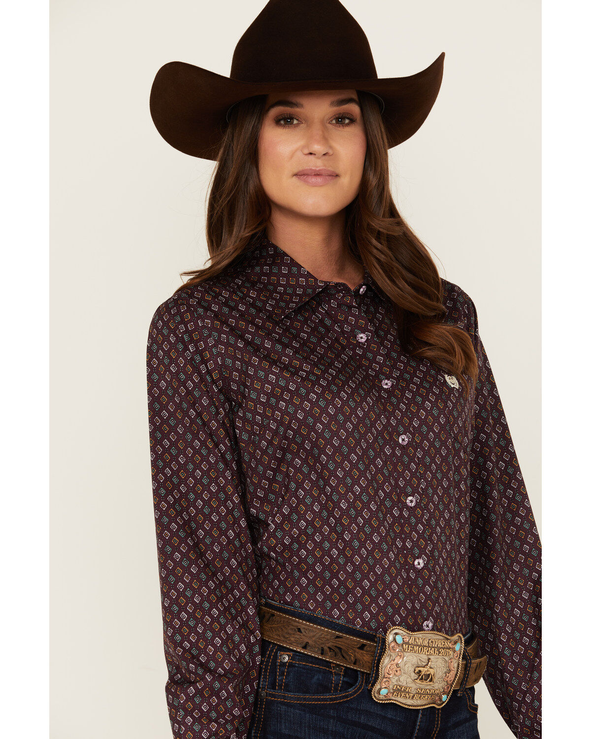 Cinch Women's ARENAFLEX™ Printed Long Sleeve Button-Down Western Shirt