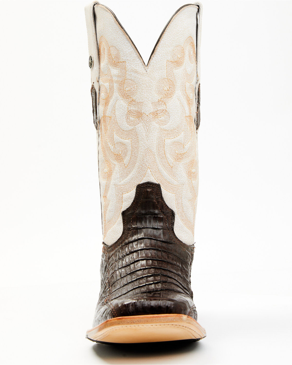 Tanner Mark Men's Exotic Caiman Belly Western Boots - Broad Square Toe