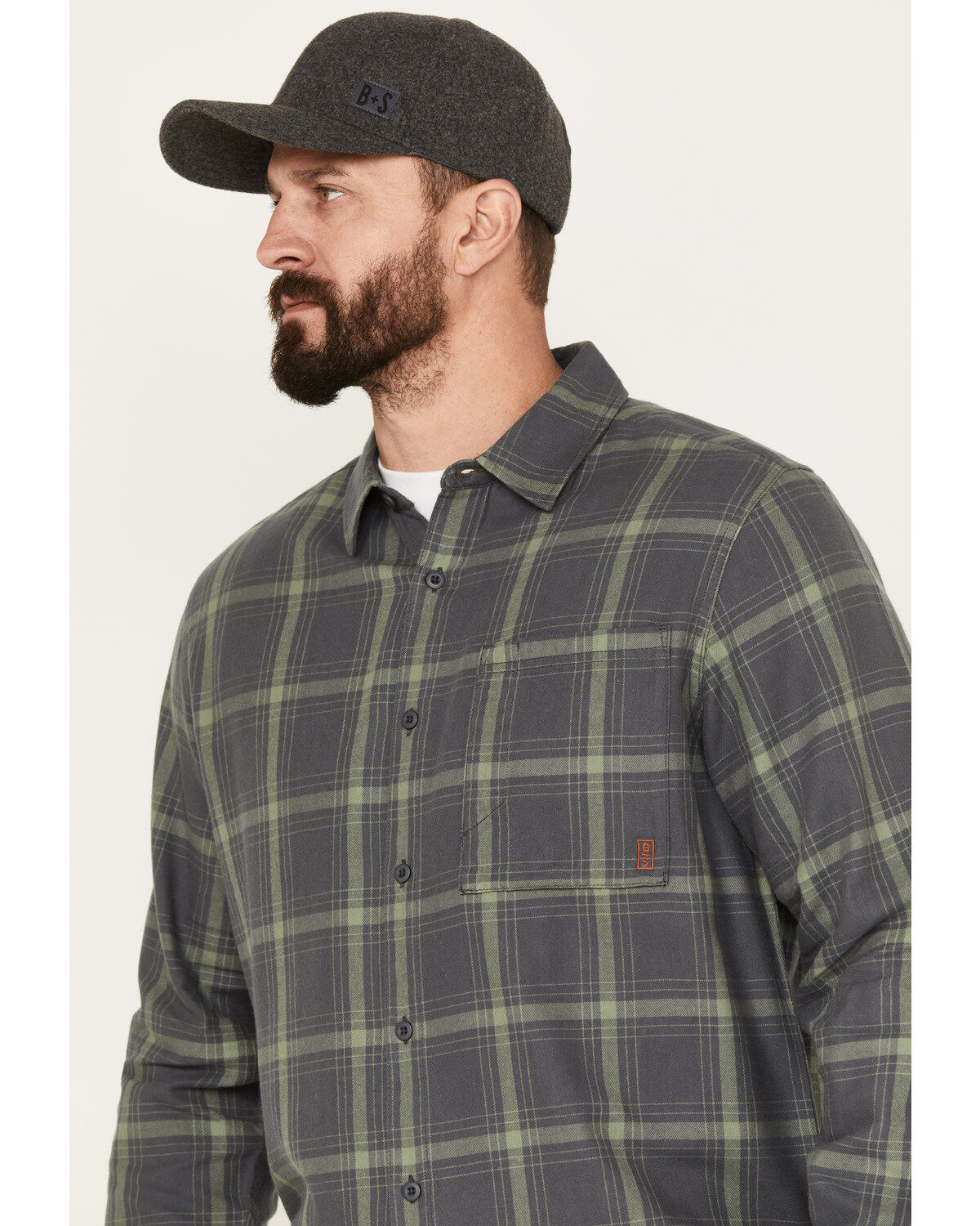 Brothers and Sons Men's Casual Plaid Print Long Sleeve Button-Down Western Flannel Shirt