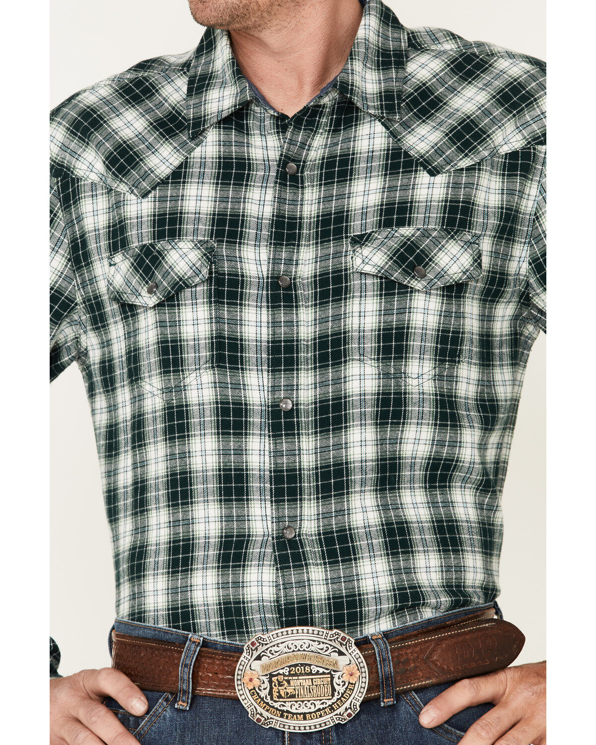 Cody James Men's Weeping Willow Medium Plaid Western Snap Flannel Shirt