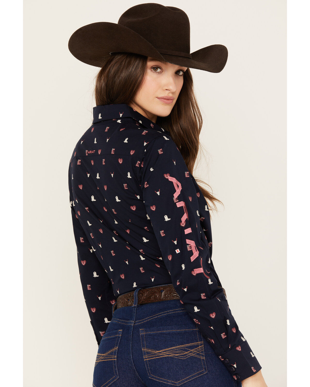 Ariat Women's Love Team Kirby Stretch Long Sleeve Button Down Western Shirt