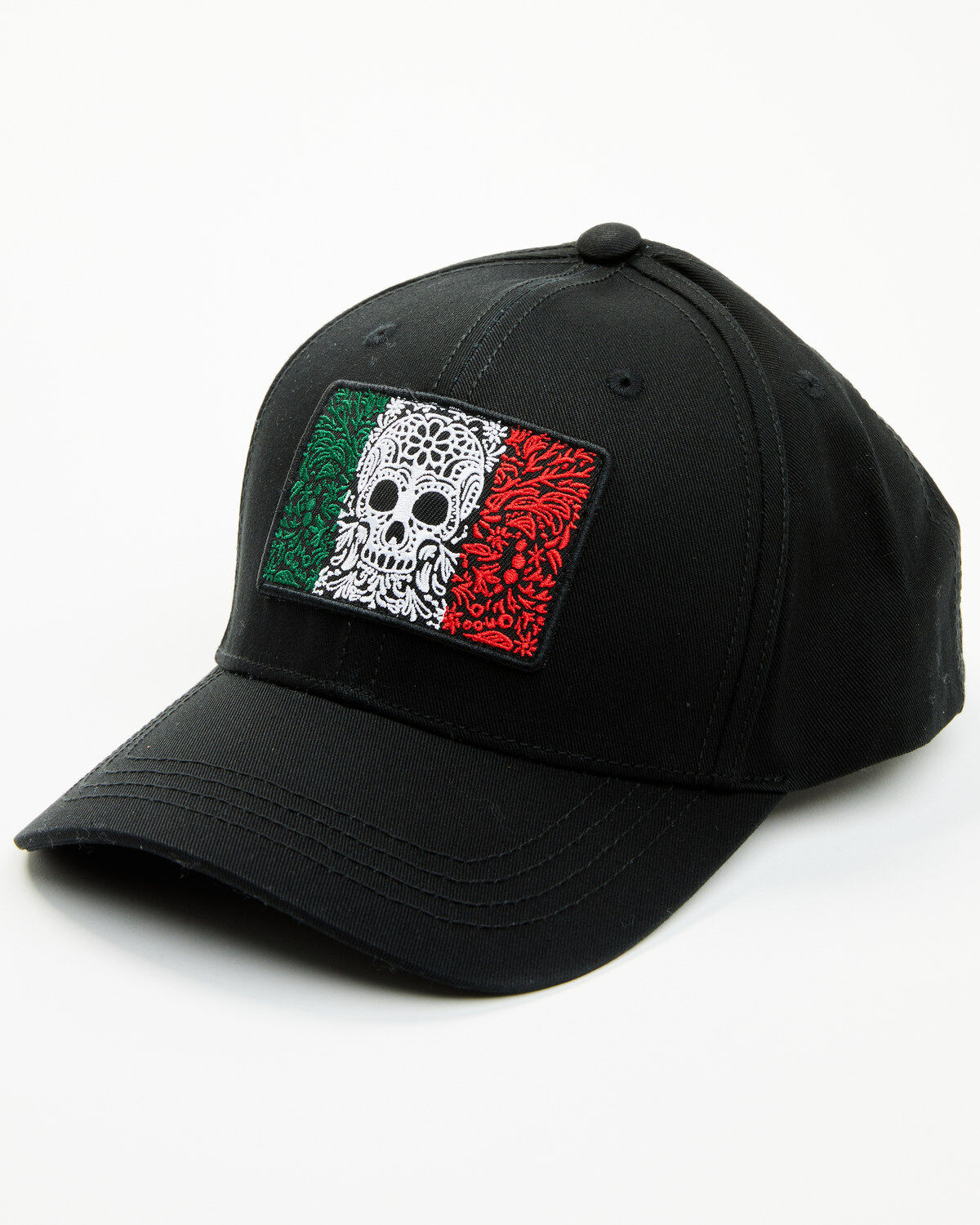 Moonshine Spirit Men's Sugar Skull Mexican Flag Baseball Cap