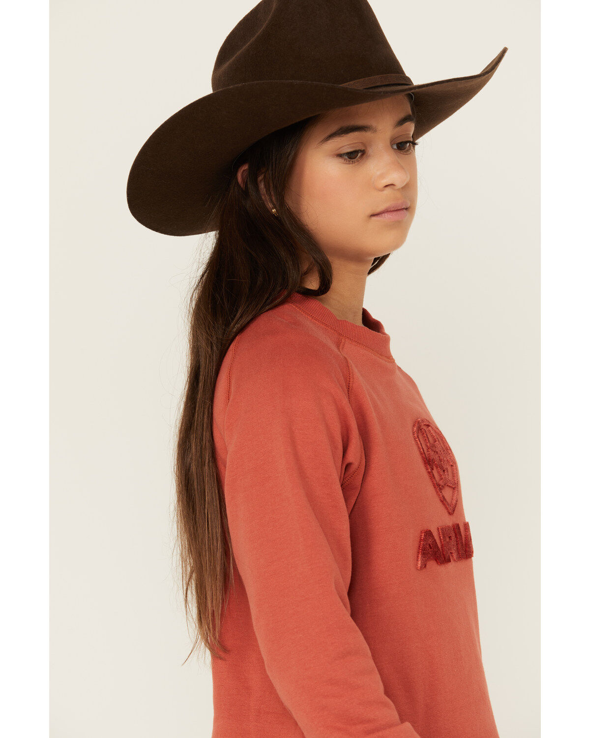 Ariat Girls' Benicia Felt Logo Sweatshirt