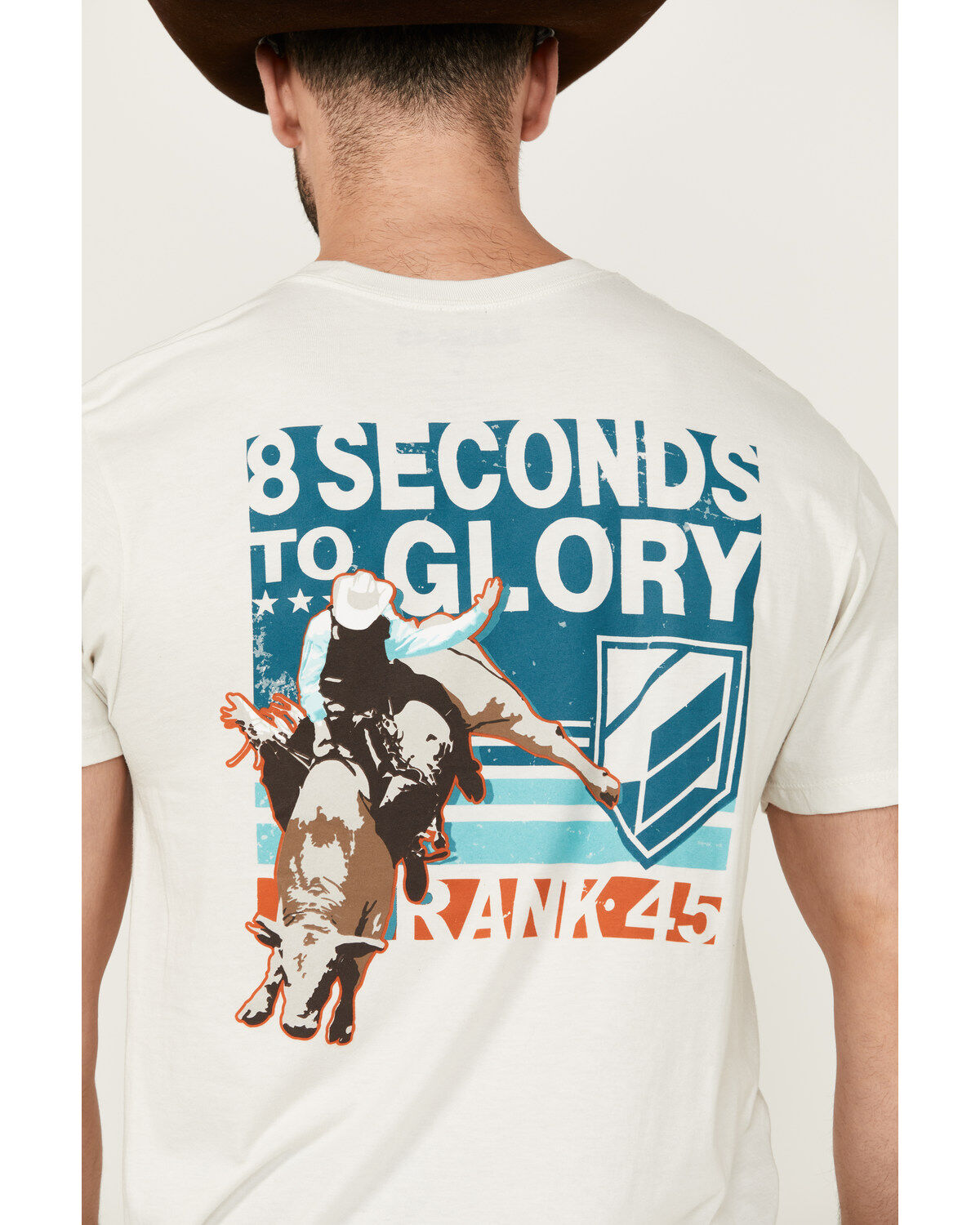 RANK 45® Men's 8 Seconds Cowboy Short Sleeve Graphic T-Shirt