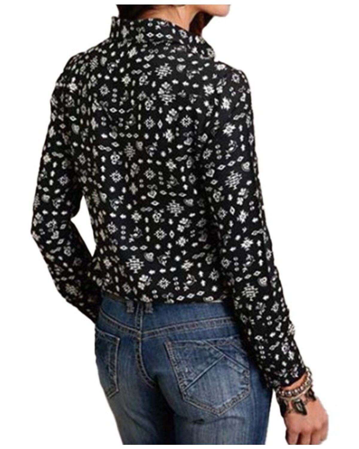 Stetson Women's Southwestern Print Long Sleeve Snap Western Shirt