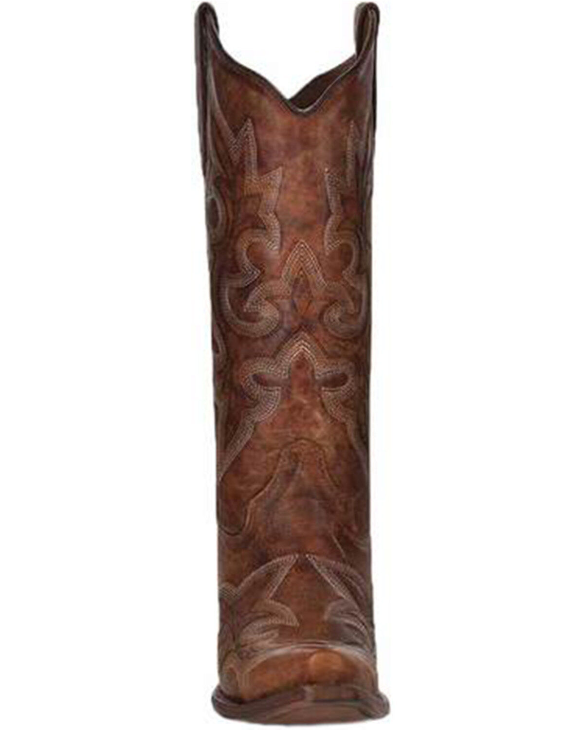 Circle G Women's Tan Embroidery Western Boots - Snip Toe