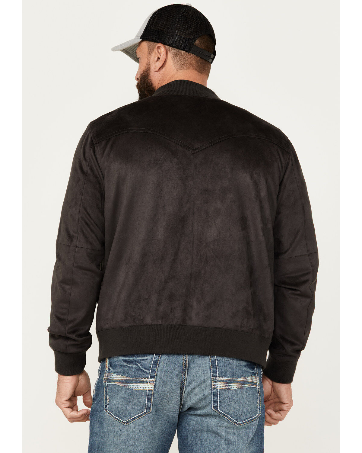 Moonshine Spirit Men's Faux Suede Bomber Jacket